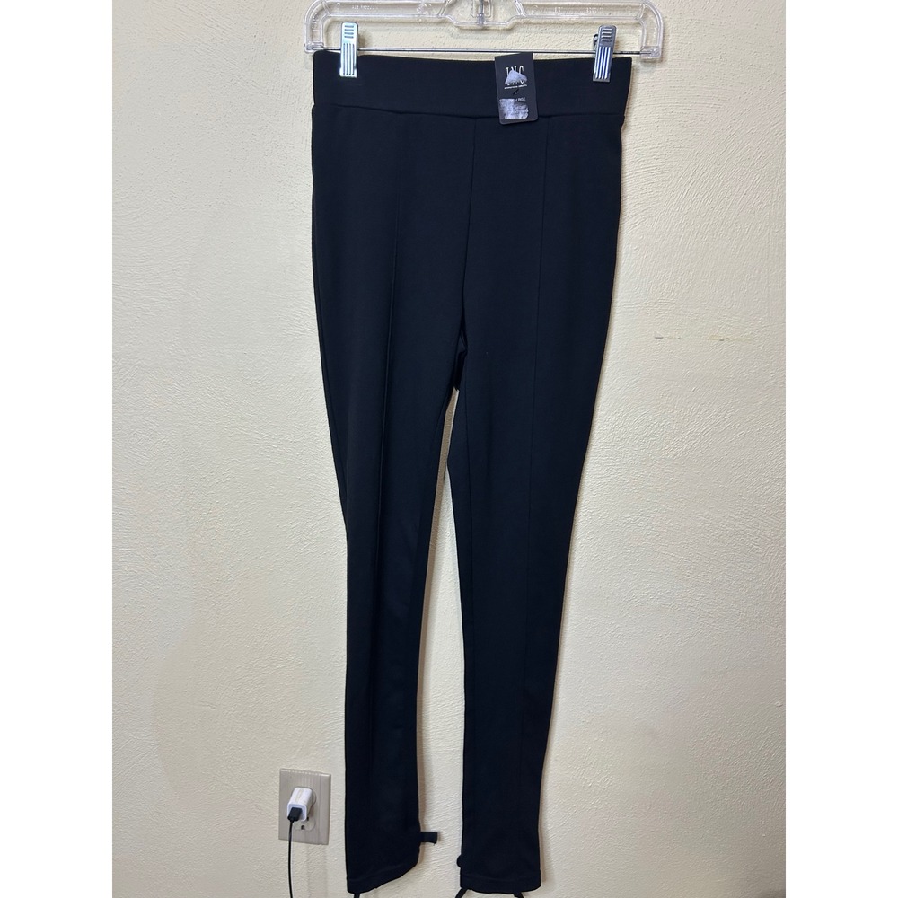 INC. Lace Up Stirrup Pants Leggings Black High Waist Casual Trendy